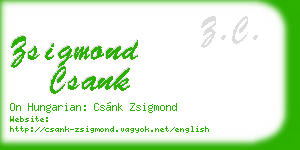 zsigmond csank business card