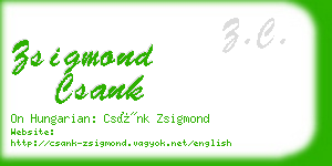 zsigmond csank business card